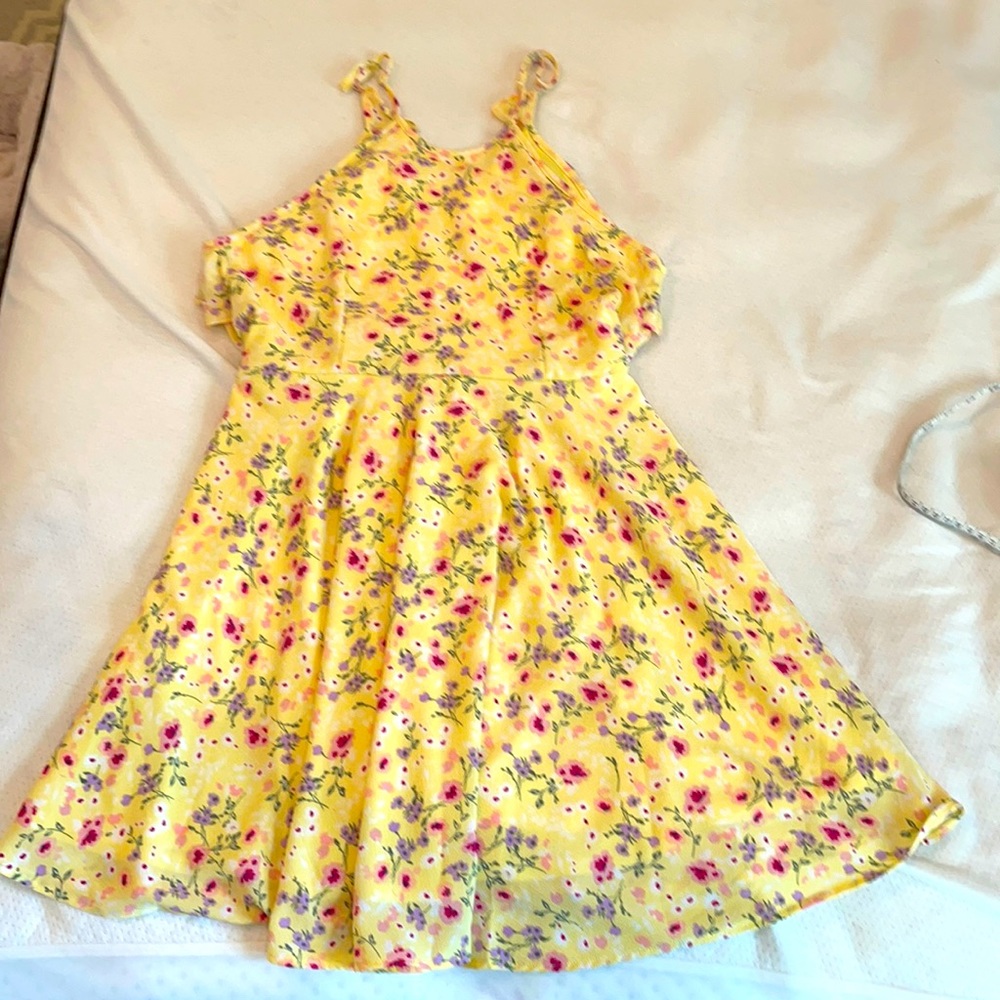 Bright yellow floral Dress